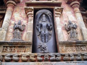Lingodbhava is a Shaiva sectarian icon where Shiva is depicted rising from the Lingam (an infinite fiery pillar)